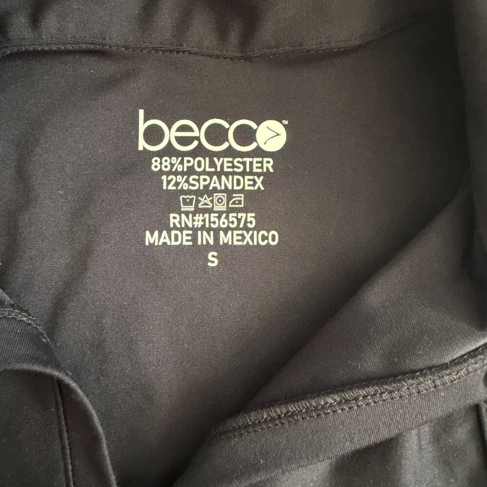 Becca Black Sleeveless Collared Crop Top Size S - Picture 2 of 5